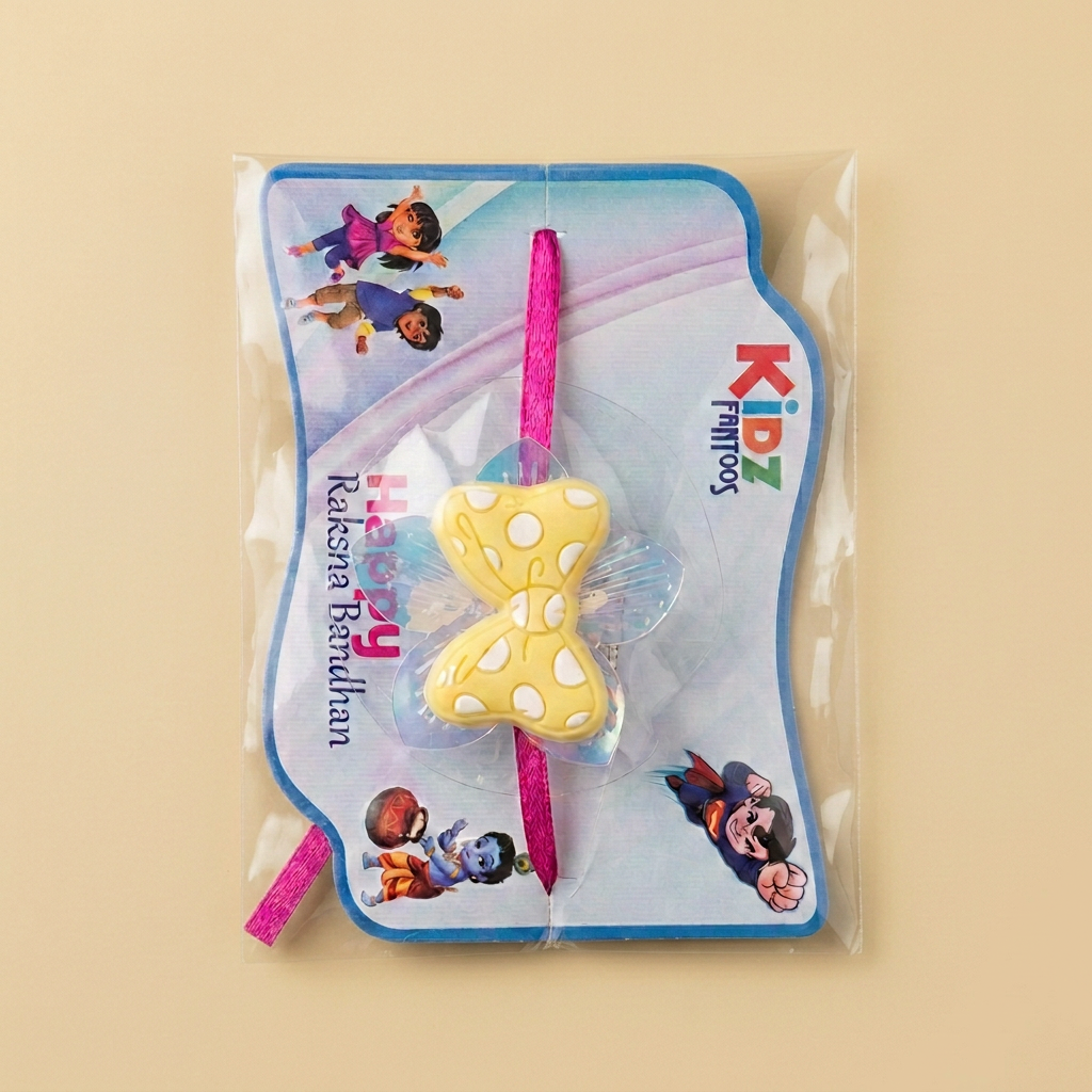Kidz Fantoos Yellow Butterfly Kids Rakhi