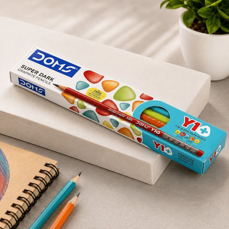 Doms Y1+ Super Dark pencils, 10 Pcs