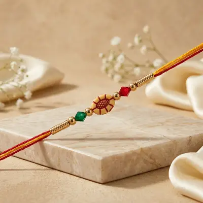 Classic Sunflower Bead Rakhi